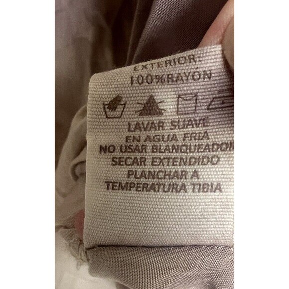 Mystree Blush Pink Tie Dye Rayon Button Down Blouse Size Medium Casual Career - Picture 6 of 7